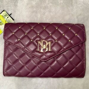 NWT - Badgley Mischka Diamond Quilt Convertible Crossbody Bag